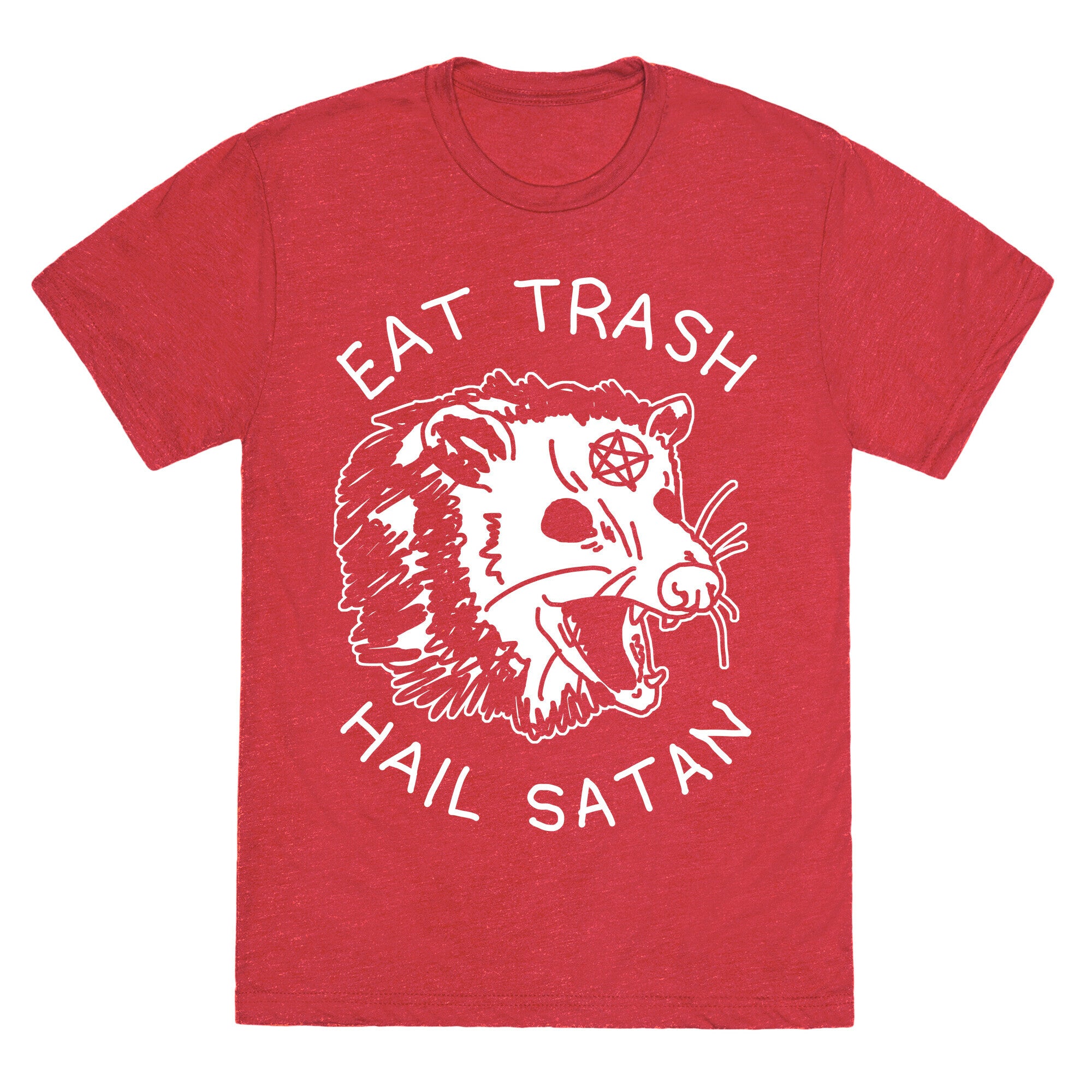 Eat Trash Hail Satan Possum Unisex Triblend Tee